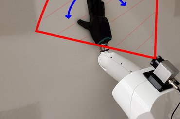 Collaborative robot tasked with sanding gypsum walls