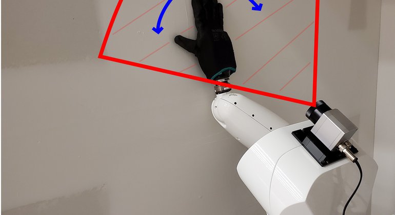 Robot collaboratif pour le sablage de mur de gypse